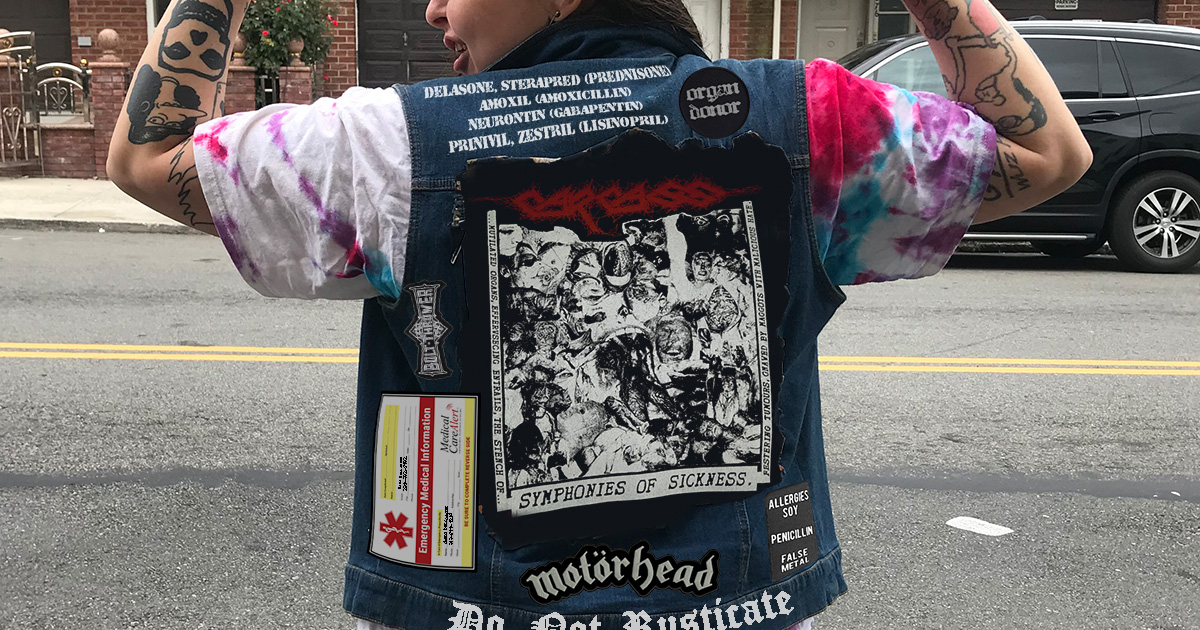 Aging Metalhead Replaces Vest Patches with Known Allergies